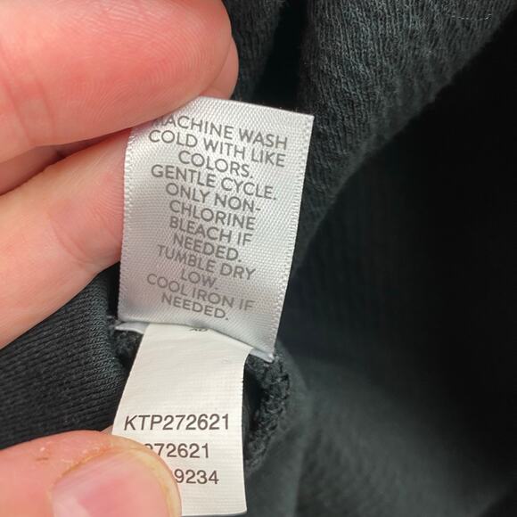 SOLD.   J. Jill Black Sweatshirt Pullover Size 4X Comfy Basic Shawl Collar - Picture 6 of 7